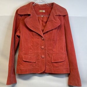 Vintage Wilsons Leather Suede Jacket Salmon Pink Women's L